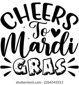 cheers to mardi gras t shirt design