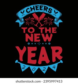 cheers to the new year illustrations with patches for t-shirts and other uses svg
