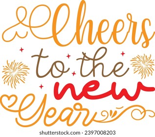 Cheers To The New Year , Retro Celebrity Design