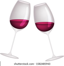 
Cheers with red wine together