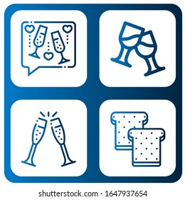 cheers simple icons set. Contains such icons as Toast, Cheers, can be used for web, mobile and logo