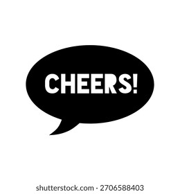 Ilustración vectorial de la burbuja del discurso de Cheers - celebración y brindis