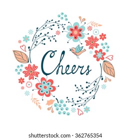 Cheers stylish concept card
