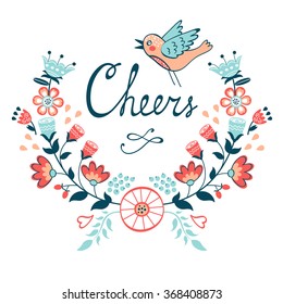Cheers stylish concept card