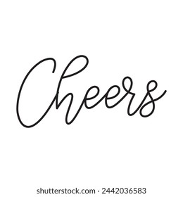 cheers! text on white background.