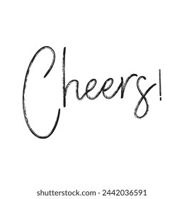 cheers! text on white background.