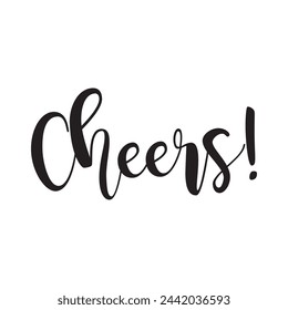 cheers! text on white background.