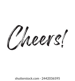 cheers! text on white background.