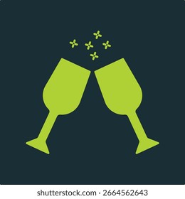 Cheers vetor útil moderno Design de ilustração lindo colorido fundo verde.eps
