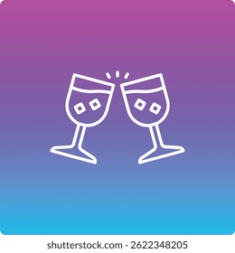 Prost, Vektorsymbol. Kann für Druck-, Mobil- und Web-Anwendungen verwendet werden.