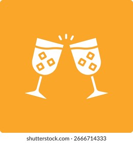 Prost, Vektorsymbol. Kann für Druck-, Mobil- und Web-Anwendungen verwendet werden.