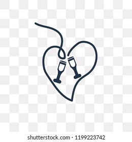 Cheers vector icon isolated on transparent background, Cheers transparency concept can be used web and mobile