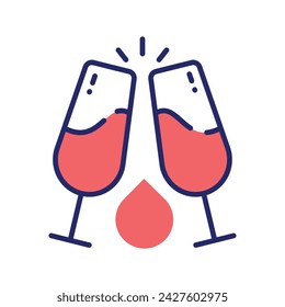 Cheers vector icon isolated on white background, ready for premium use