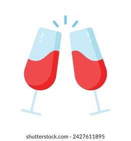 Cheers vector icon isolated on white background, ready for premium use