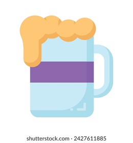 Cheers vector icon in new style, editable design of beer mug