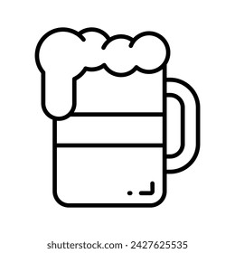 Cheers vector icon in new style, editable design of beer mug