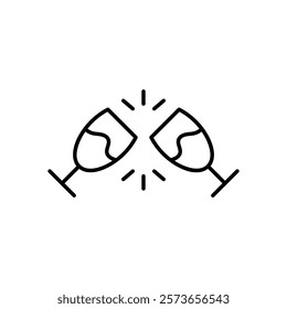 Cheers vector icon stock illustration