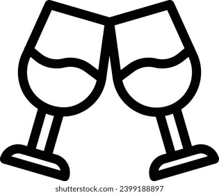 cheers vector illustration isolated on a transparent background . stroke vector icons for concept or web graphics.