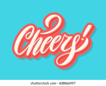Cheers! Vector lettering.