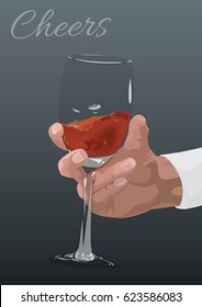 Cheers wine glass