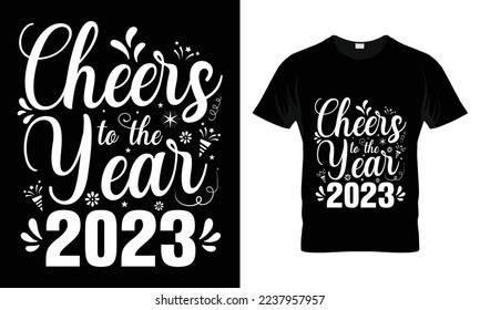 Cheers to the year 2023 design template vector and typography.
Ready for t-shirt, mug,gift and other printing,2023 svg design,New Year Stickers quotes t shirt designs
Happy new year svg. svg