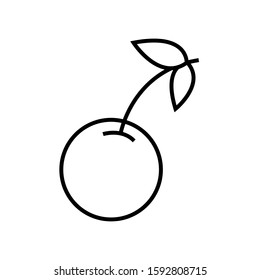 Cheery fruit icon vector in line design style
