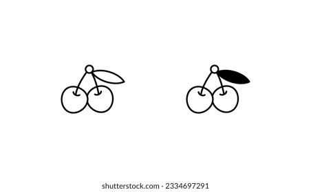 Cheery icon design with white background stock illustration