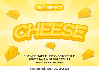 Cheese 3d Editable Text Effect