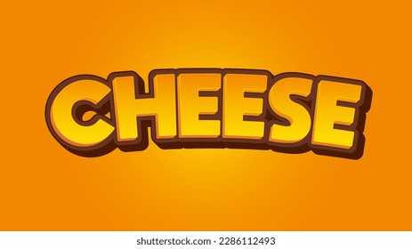 cheese 3d vector text style