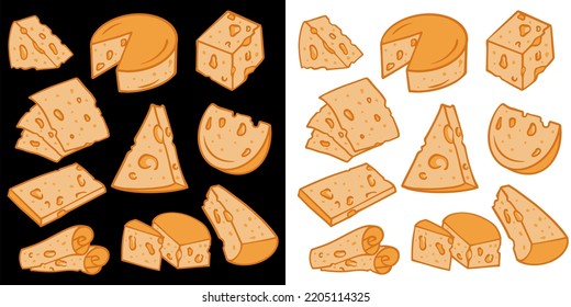 Cheese American Cheese Month Illustration Vector Graphics