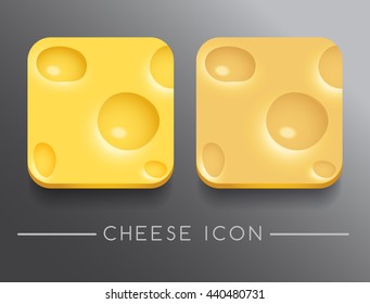 Cheese Application Icon : Vector Illustration