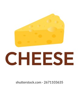 Cheese background. Cheese logo or icon. Yellow color on white