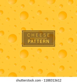 Cheese background pattern. Bright yellow seamless pattern.