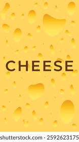 Cheese background texture holes in cheese. Backdrop pattern yellow cheese