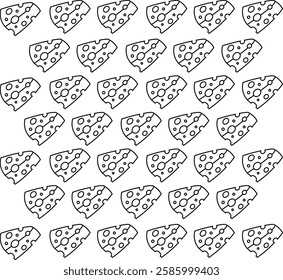 Cheese background vector black white