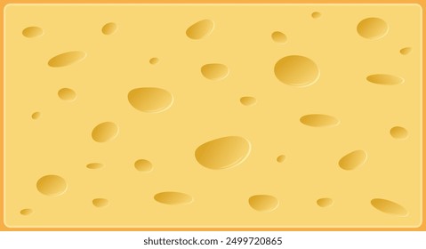 Cheese background vector, cheese pattern, maasdam, flat design, cartoon style, 3D art, yellow cheese icons, gourmet. Vector illustrations.