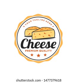 Cheese badge simple logo design inspiration