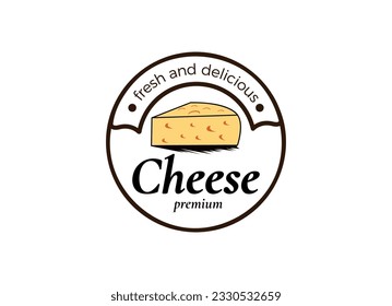 Cheese and bakery logo design. Premium cheese shop logo vector