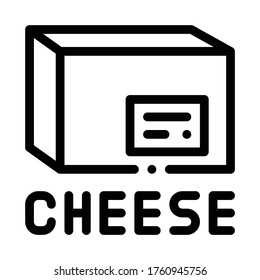 cheese bar icon vector. cheese bar sign. isolated contour symbol illustration