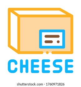 vector de icono de barra de queso. signo de la barra de queso. ilustración de símbolo de color