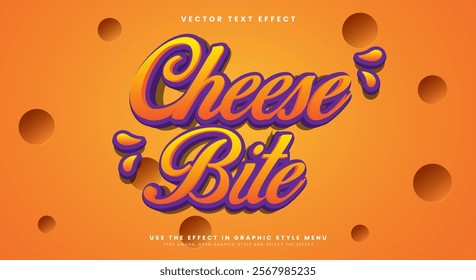 Cheese Bites editable text effect Template Suitable for Bakery Food products