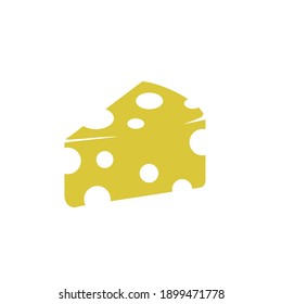 Cheese block icon vector illustration