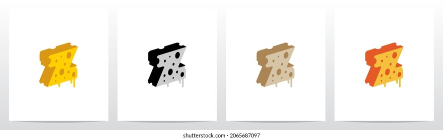 Cheese Block Letter Logo Design Z