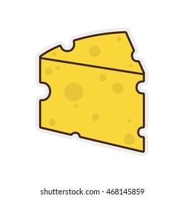 Cheese Cartoon Vector Icon Illustration Food Stock Vector (Royalty Free ...