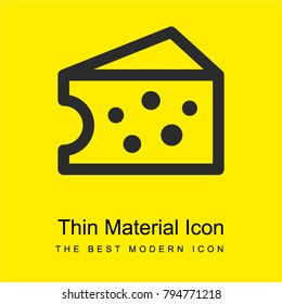 cheese bright yellow material minimal icon or logo design