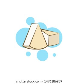 Cheese, bryndza icon. Element of color cheese icon