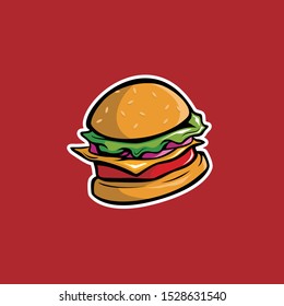 cheese burger cartoon mascot vector