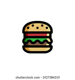 Cheese Burger Hamburger Foods Icon Logo Stock Vector (Royalty Free ...