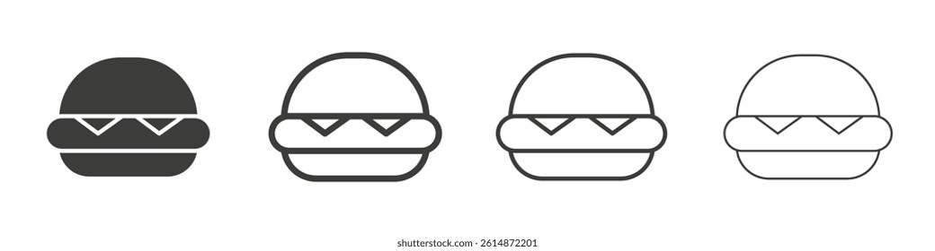 Cheese burger icon collection for website designs