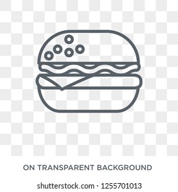 Cheese burger icon. Cheese burger design concept from Restaurant collection. Simple element vector illustration on transparent background.